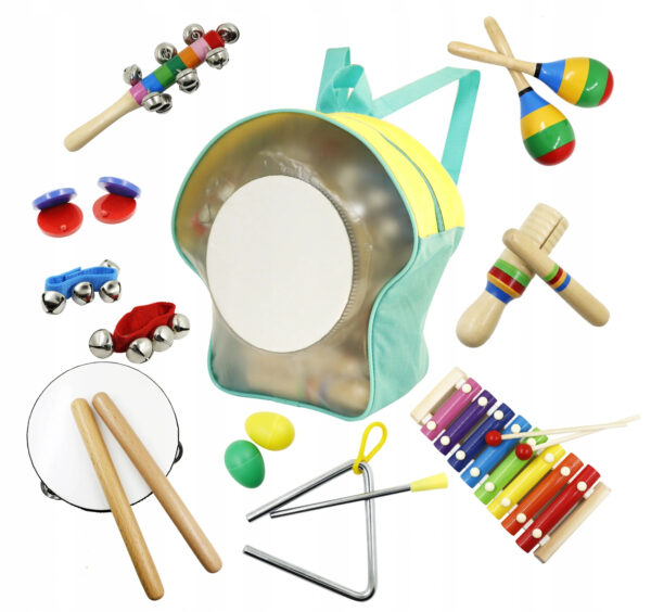 Musikksett 10 instrumenter for barn og ryggsekk ECOTOYS - Bilde 3