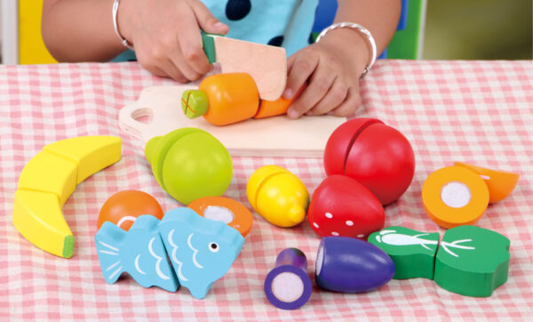 Tremat frukt og grønnsaker mat til kutting 13 deler ECOTOYS - Bilde 2