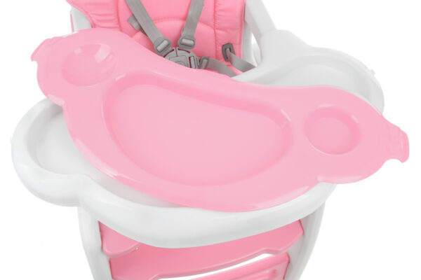 Babystol barnestol til mating 3i1 gyngestol stol med bord ECOTOYS Rosa - Bilde 7
