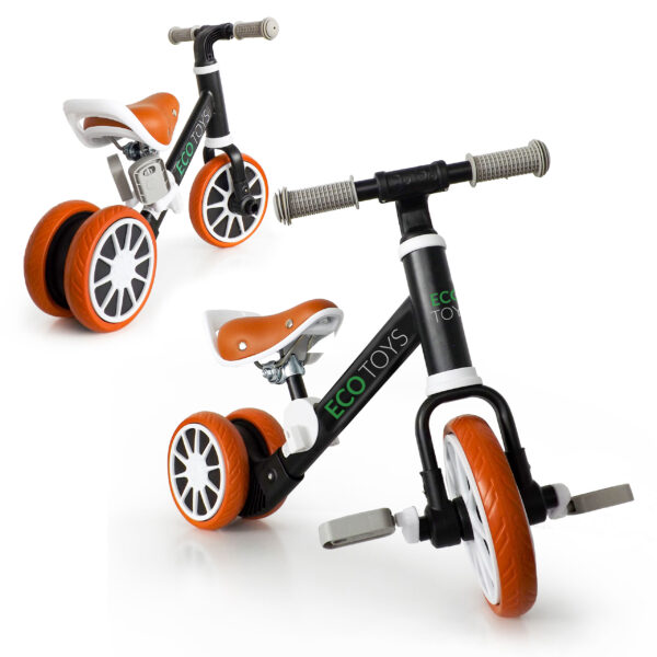 Løpesykkel med pedaler 2i1 ECOTOYS Svart