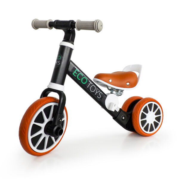 Løpesykkel med pedaler 2i1 ECOTOYS Svart - Bilde 3