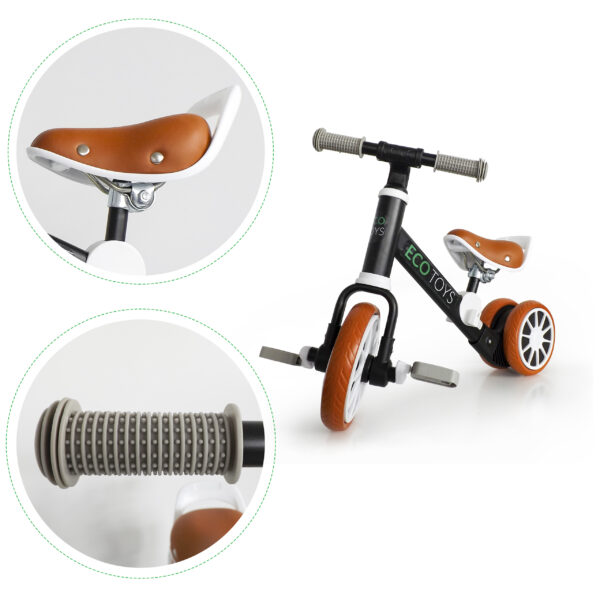 Løpesykkel med pedaler 2i1 ECOTOYS Svart - Bilde 8