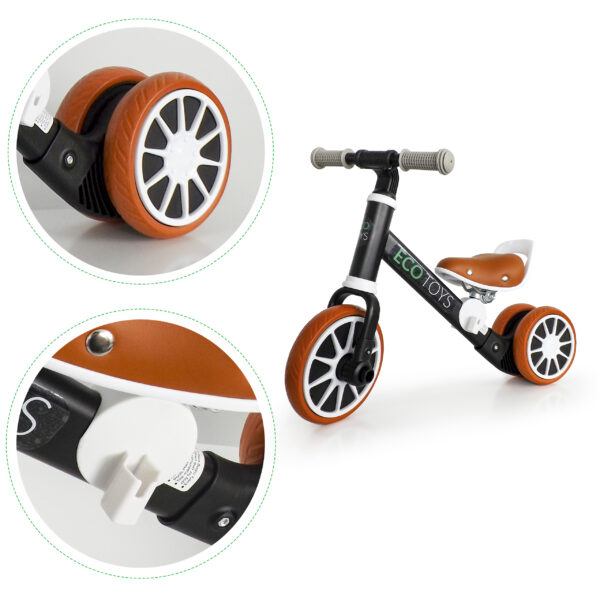 Løpesykkel med pedaler 2i1 ECOTOYS Svart - Bilde 9