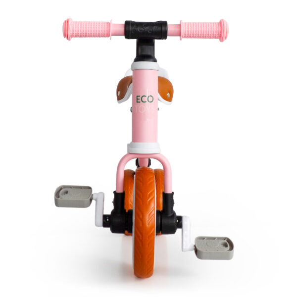 Trehjulssykkel løpesykkel med pedaler 2i1 ECOTOYS Rosa - Bilde 4