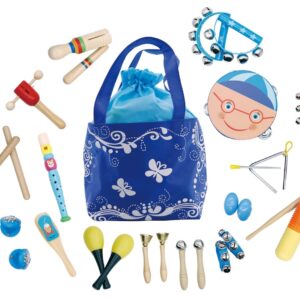 Musikksett 16 instrumenter for barn og veske ECOTOYS