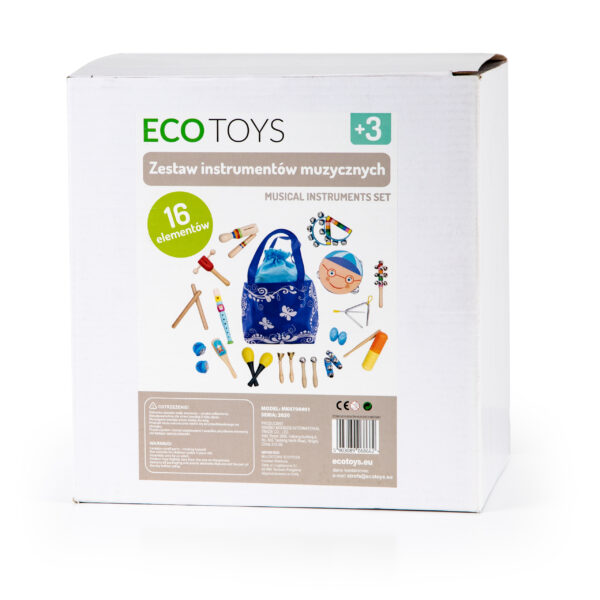 Musikksett 16 instrumenter for barn og veske ECOTOYS - Bilde 5