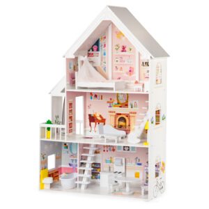 Trehus for dukker 3 etasjer XXL Residens ECOTOYS