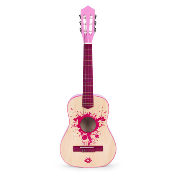 Gitar for barn stor 30 tre 6 strenger metall og nylon ECOTOYS Rosa - Bilde 4