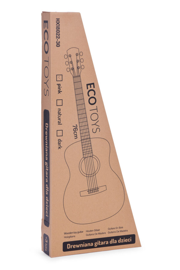 Gitar for barn stor 30 tre 6 strenger metall og nylon ECOTOYS Rosa - Bilde 8