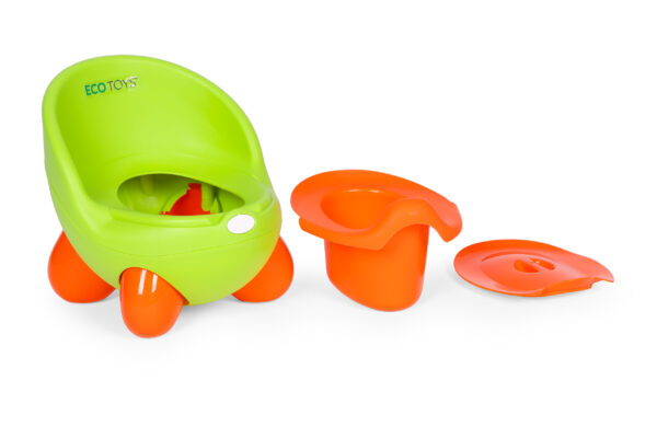Barnetoalett med uttakbar innsats sklisikre ben ECOTOYS Grønn - Bilde 7