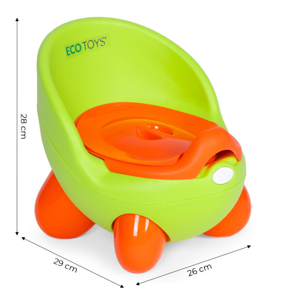 Barnetoalett med uttakbar innsats sklisikre ben ECOTOYS Grønn - Bilde 8