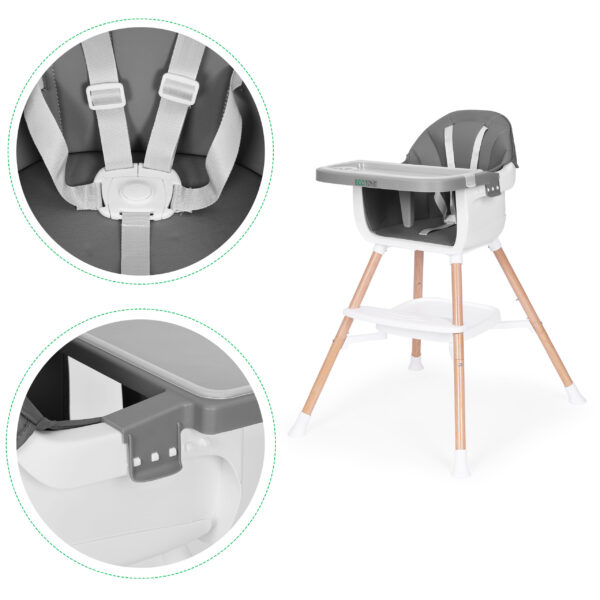 Spisestol 2-i-1 ECOTOYS Grå - Bilde 6