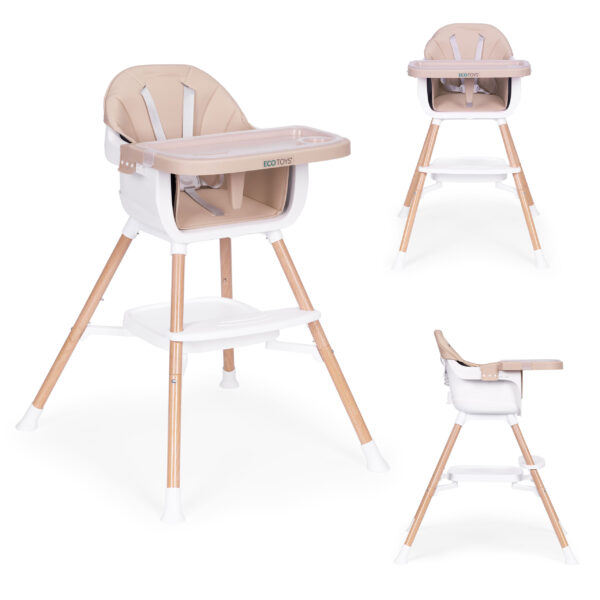 Spisestol 2-i-1 ECOTOYS Beige