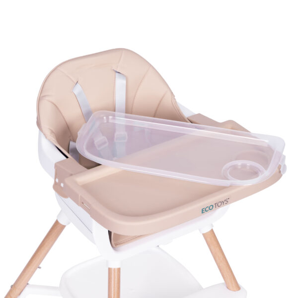 Spisestol 2-i-1 ECOTOYS Beige - Bilde 4