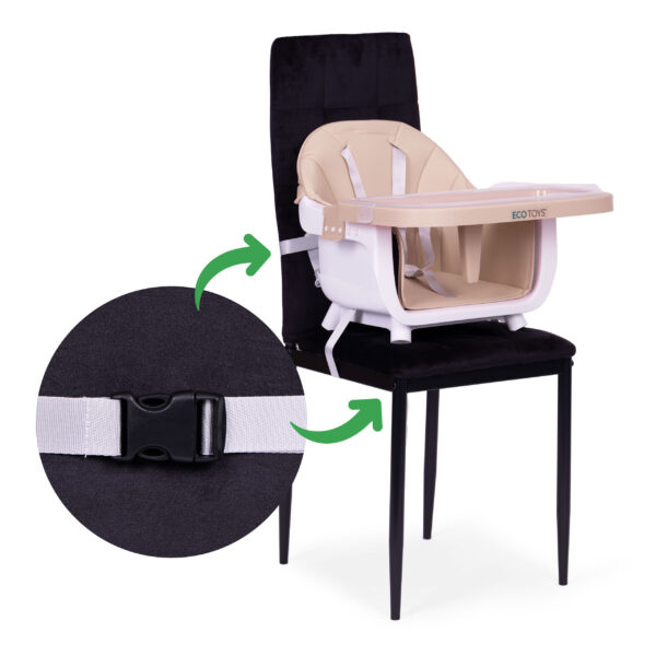 Spisestol 2-i-1 ECOTOYS Beige - Bilde 5