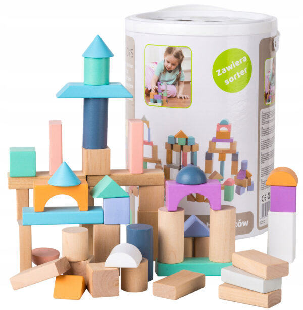 Treklosser 100 stk bøtte og sorter ECOTOYS