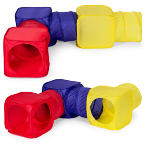 Selvoppsettende leketelt for barn 6 elementer tunneler terninger IPLAY