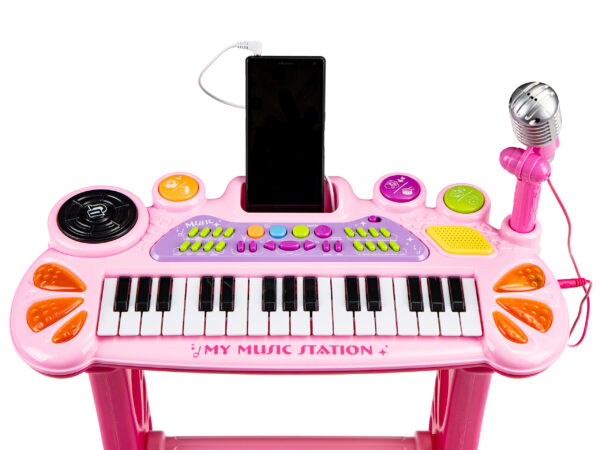 Keyboard piano med mikrofon mp3 Rosa - Bilde 4