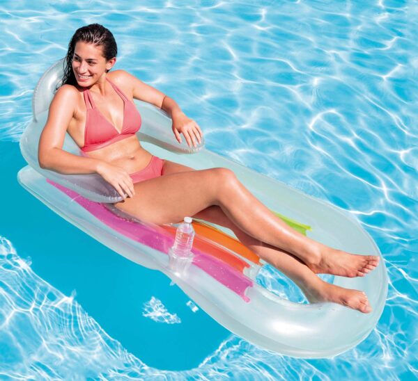 Intex 58802 oppblåsbar flytemadrass Blå - Bilde 2
