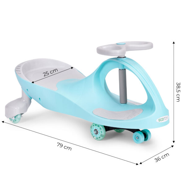 Svingbil for barn LED hjul ECOTOYS Blå - Bilde 9
