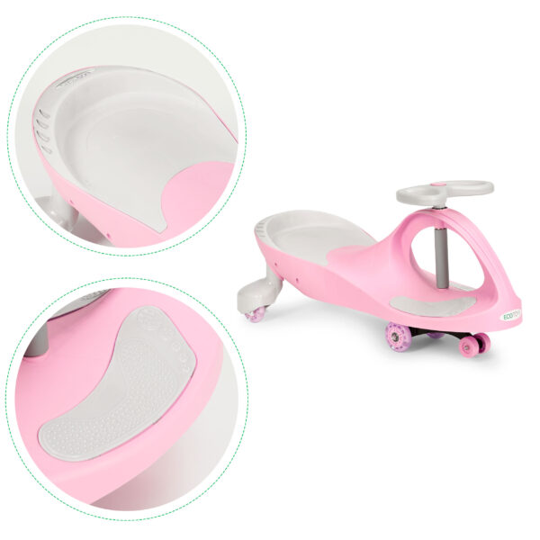 Svingbil for barn LED hjul ECOTOYS Rosa - Bilde 7