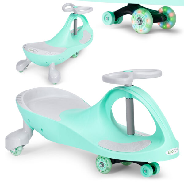 Svingbil for barn LED hjul ECOTOYS Grønn