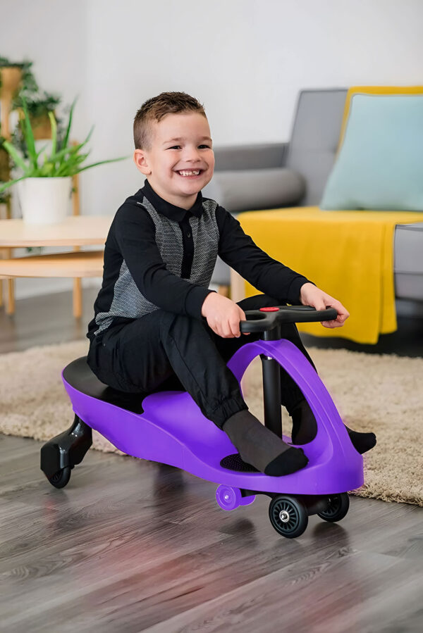 Svingbil for barn LED hjul ECOTOYS Fiolett - Bilde 2
