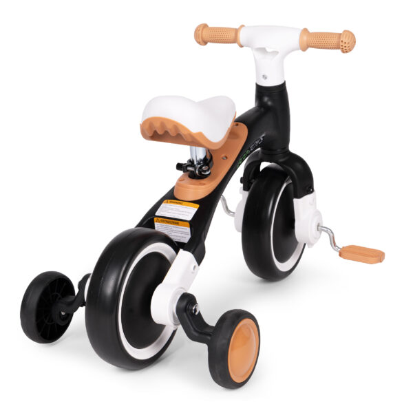 Løpesykkel med pedaler treningshjul sidehjul 3i1 ECOTOYS Svart - Bilde 6