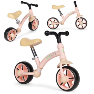 Balansesykkel for barn EVA-hjul justerbart sete ECOTOYS Rosa