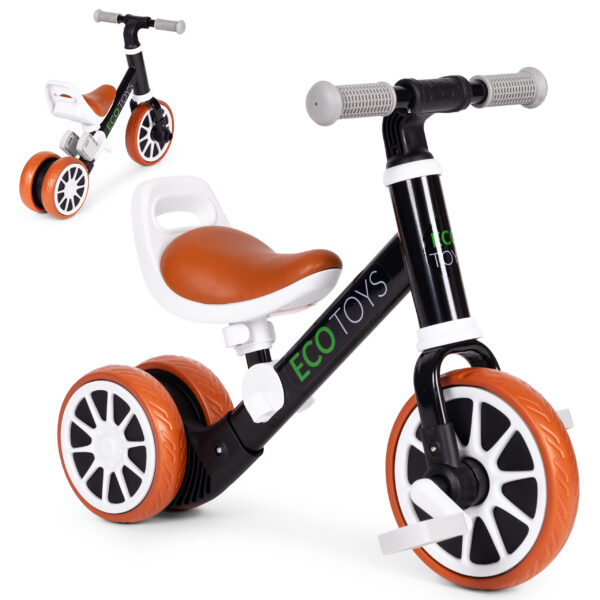Løpesykkel gåbil med pedaler 2i1 ECOTOYS Svart