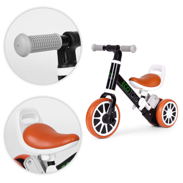 Løpesykkel gåbil med pedaler 2i1 ECOTOYS Svart - Bilde 6