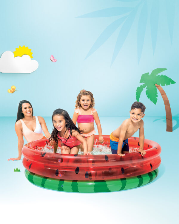 Oppblåsbart barnebasseng vannmelon plaskebasseng INTEX 58448 - Bilde 3
