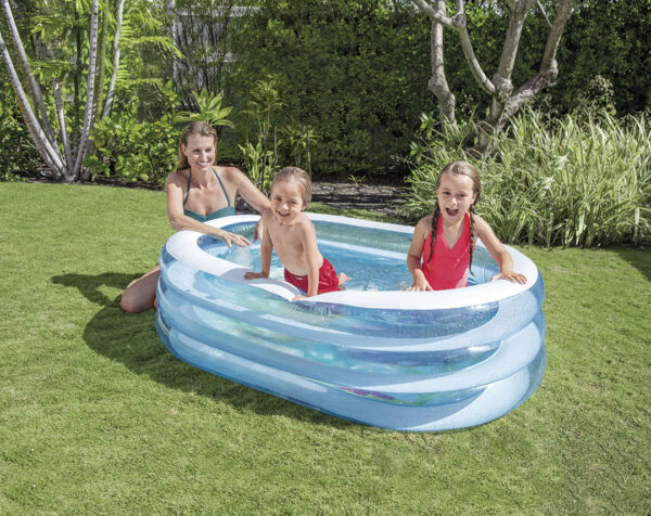 Oppblåsbart basseng barnebasseng oval 163x109x46 cm INTEX 57482 - Bilde 7