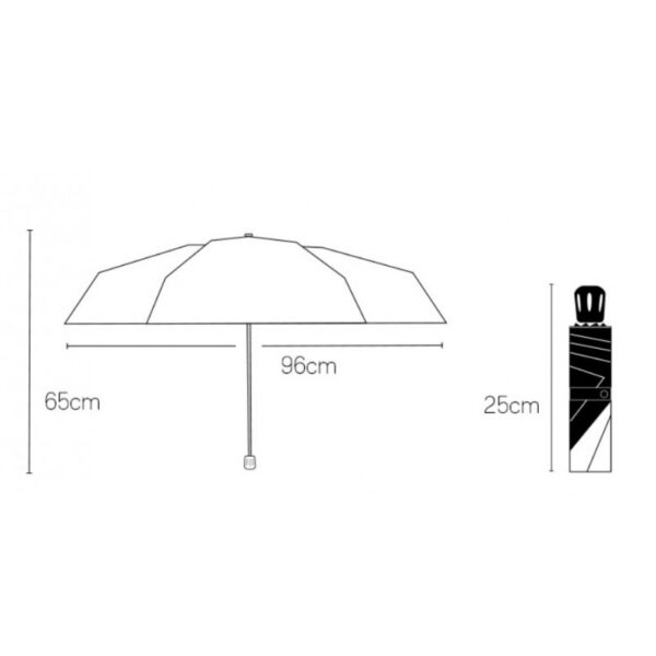 Parasol umbrella Star turkus PAR06M - Bilde 4