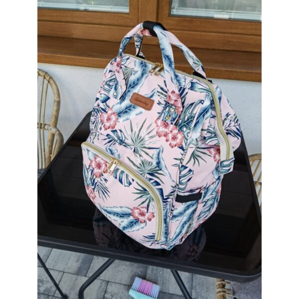 Torba, organizer do wózka plecak dla mamy Różowy 42x26x19cm PL152R - Bilde 5