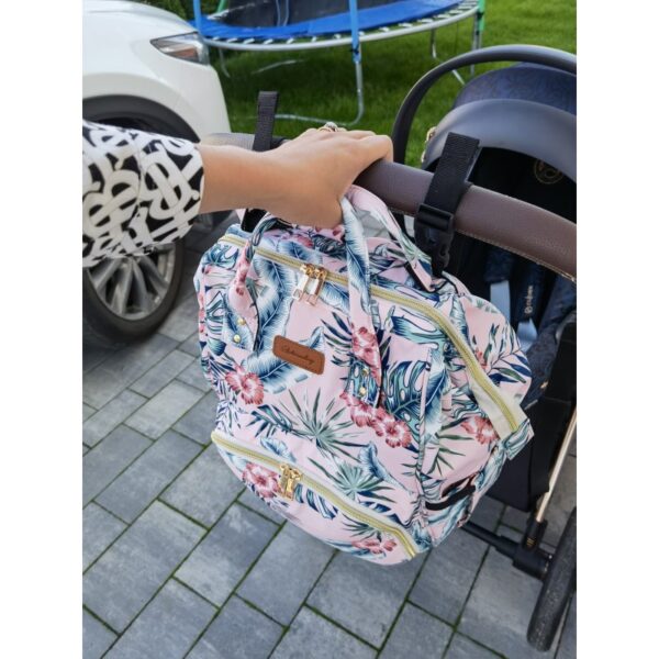 Torba, organizer do wózka plecak dla mamy Różowy 42x26x19cm PL152R - Bilde 6