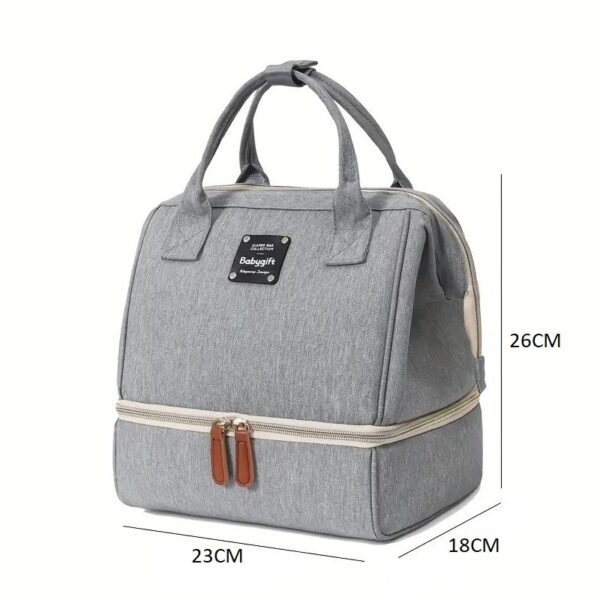 Torba, organizer do wózka 2 komory szara 26x23x18cm PLM29SZ - Bilde 4
