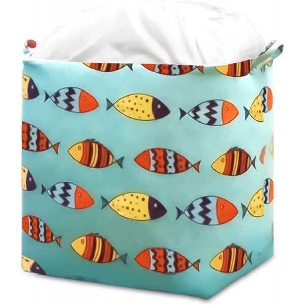Leketøyskurv kurv skittentøyskurv 50x40x45 cm OR100WZ4 Hvit - Bilde 2