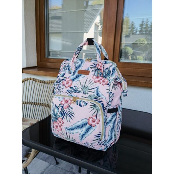 Veske organizer til barnevogn ryggsekk for mamma 42x26x19 cm PL152R Rosa - Bilde 4