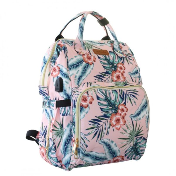 Veske organizer til barnevogn ryggsekk for mamma 42x26x19 cm PL152R Rosa