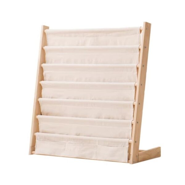 Bokhylle 6 nivåer stativ bokorganisator med lommer 79x60 cm SZ45 - Bilde 2