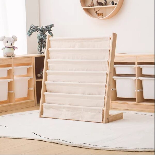 Bokhylle 6 nivåer stativ bokorganisator med lommer 79x60 cm SZ45 - Bilde 10