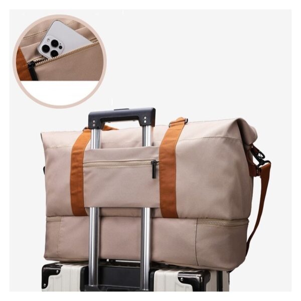 Sett reiseveske med to rom med toalettmappe 51x25x39cm T263SZ - Bilde 6