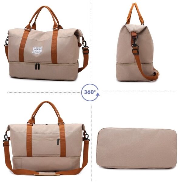Sett reiseveske med to rom med toalettmappe 51x25x39cm T263SZ - Bilde 7