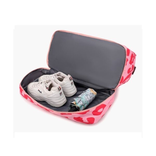 Reisebag med to rom leopardmønster 51x25x39cm T264 Rosa - Bilde 6