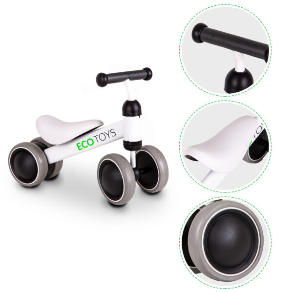Treningsbalansesykkel mini sykkel for barn ECOTOYS Hvit - Bilde 3