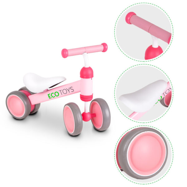 Treningsløpesykkel mini sykkel for barn ECOTOYS Rosa - Bilde 3