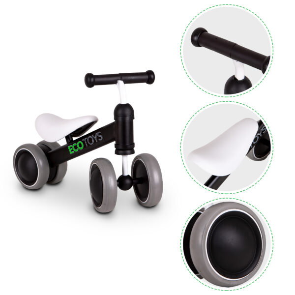 Treningsløpesykkel mini sykkel for barn ECOTOYS Svart - Bilde 3