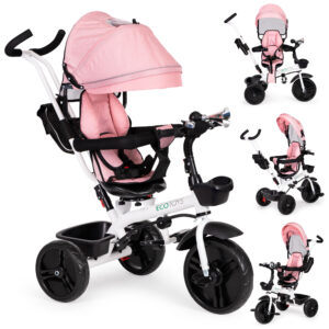 Trehjulssykkel med roterbart sete 360 ECOTOYS Rosa