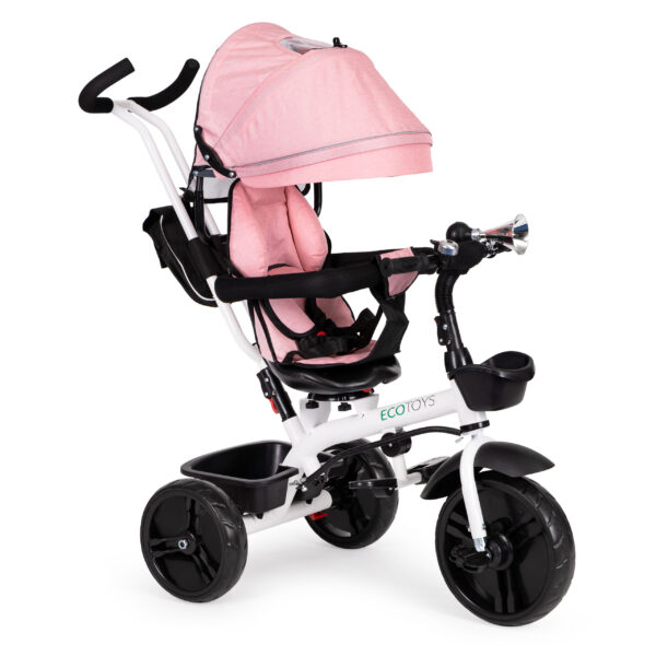 Trehjulssykkel med roterbart sete 360 ECOTOYS Rosa - Bilde 2